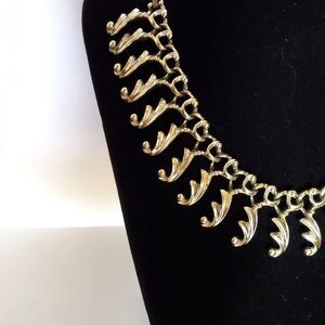 Vintage Sarah Coventry Silver Tone Leaf Necklace, 1960s